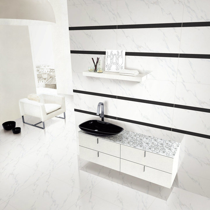 New Arrival White Polished Porcelain Tile 600*600mm for Floor and Wall (SP6360T)