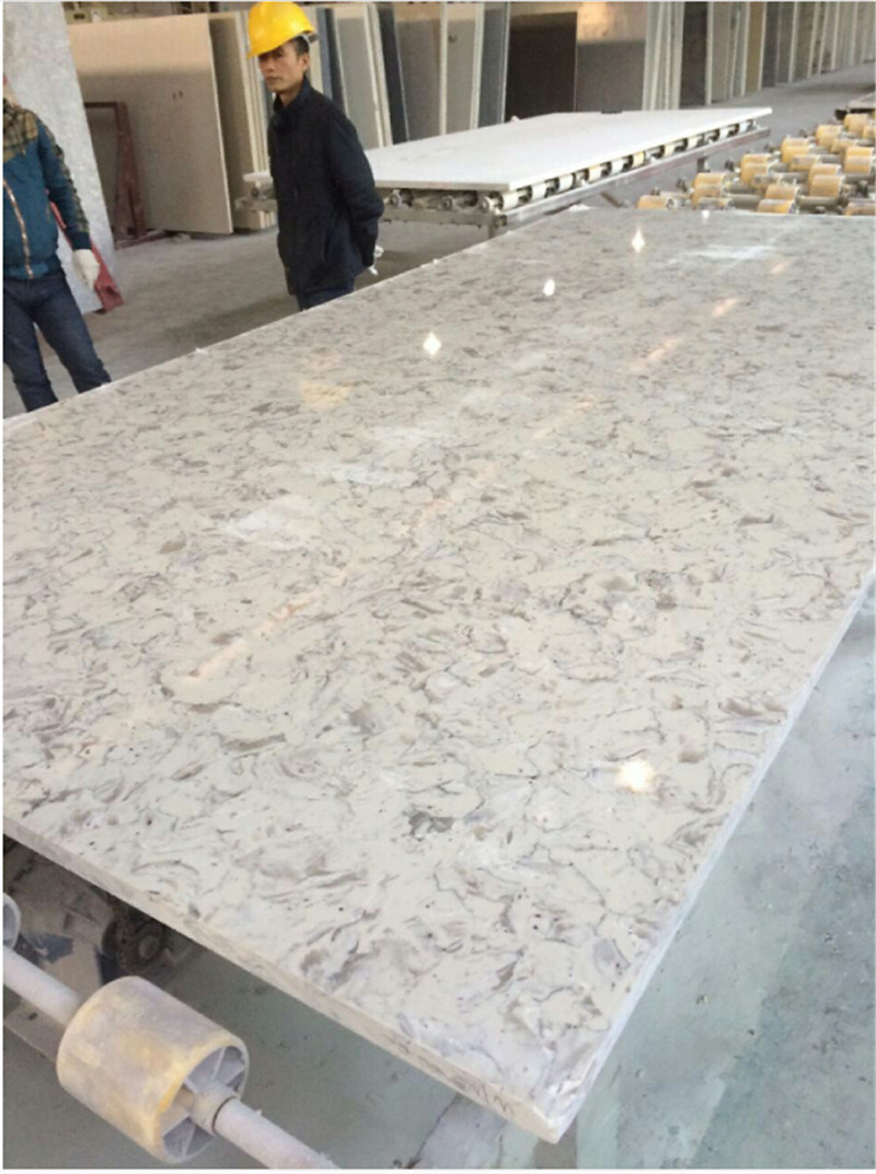 Durable Polished Quartz Stone Slabs Quartz Stone Multi Colors