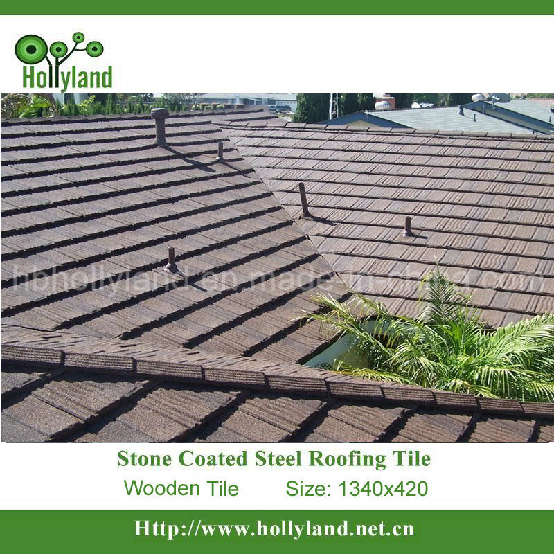 Metal Roof Tile with Stone Coated (Wooden tile)