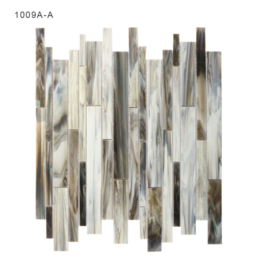 High End Art Style Decorative Coloured Glass Mosaic Tile