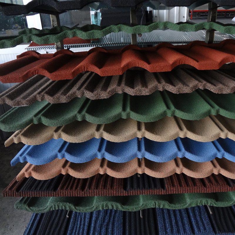 Shingle Durable and Sun Stone Coated Metal Roof Tile