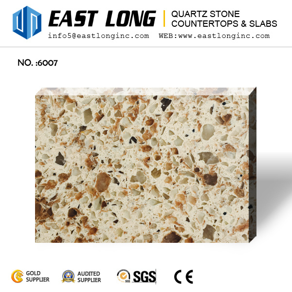 Hot Sale Granite Color Artificial Quartz Stone Slabs for Kitchentops with Building Material