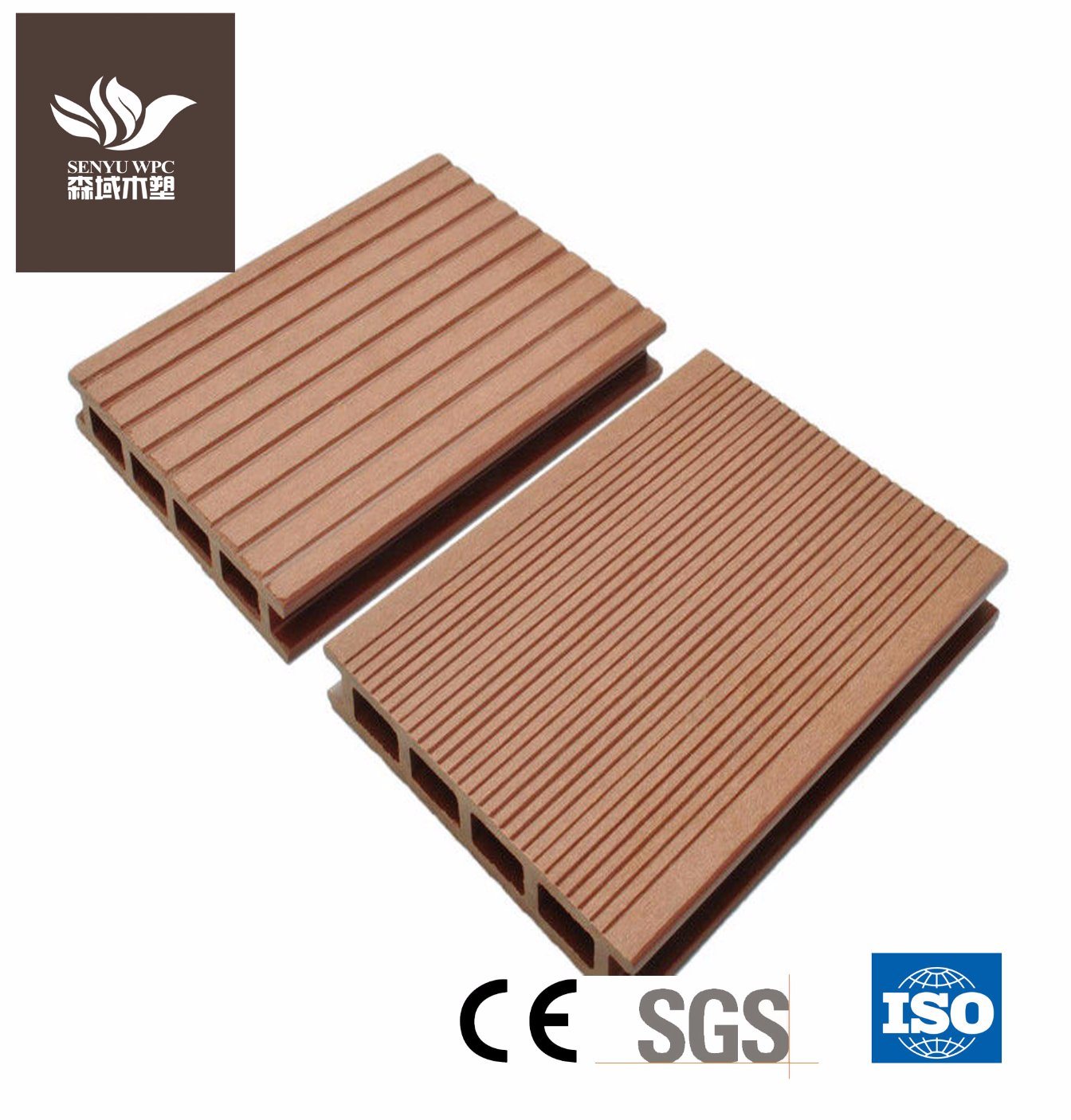 Anti-Slip Green Material WPC Wood Plastic Composite Flooring