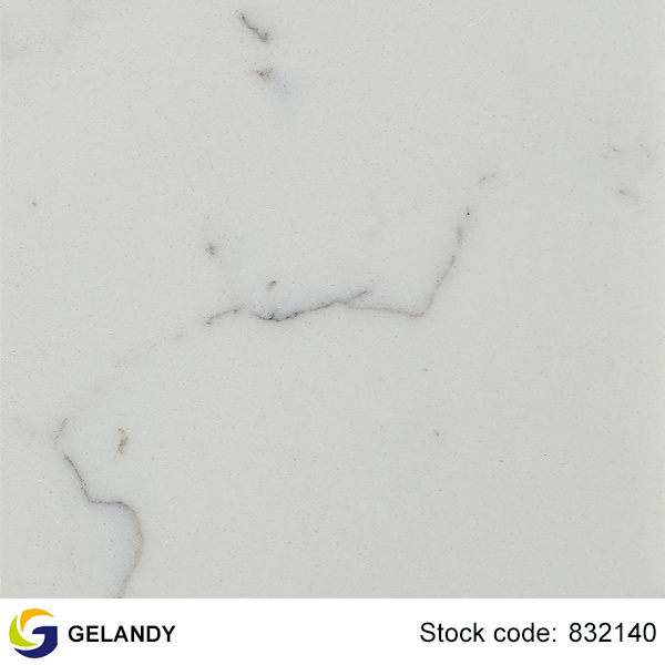 Carrara White Small Line Marble Color Quartz Stone for Kitchen Countertop