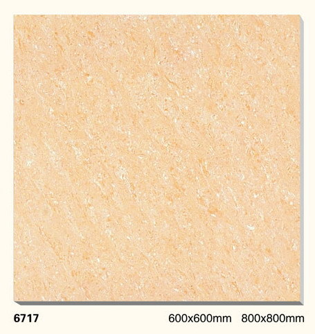 Double Loading Glossy Porcelain Polished Ceramic Floor Tile (6717)