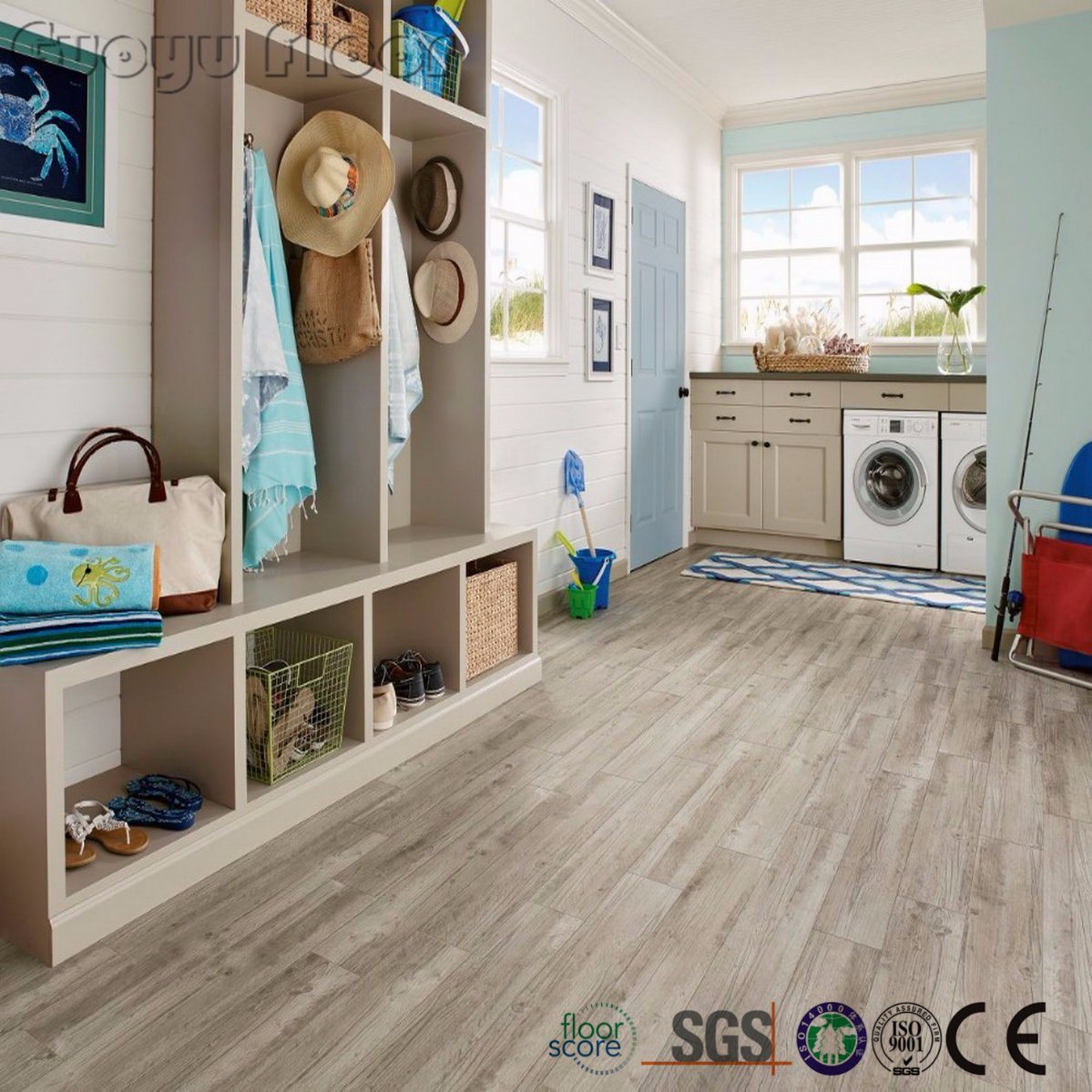 Home Decoration Wood Loose Lay PVC Vinyl Flooring