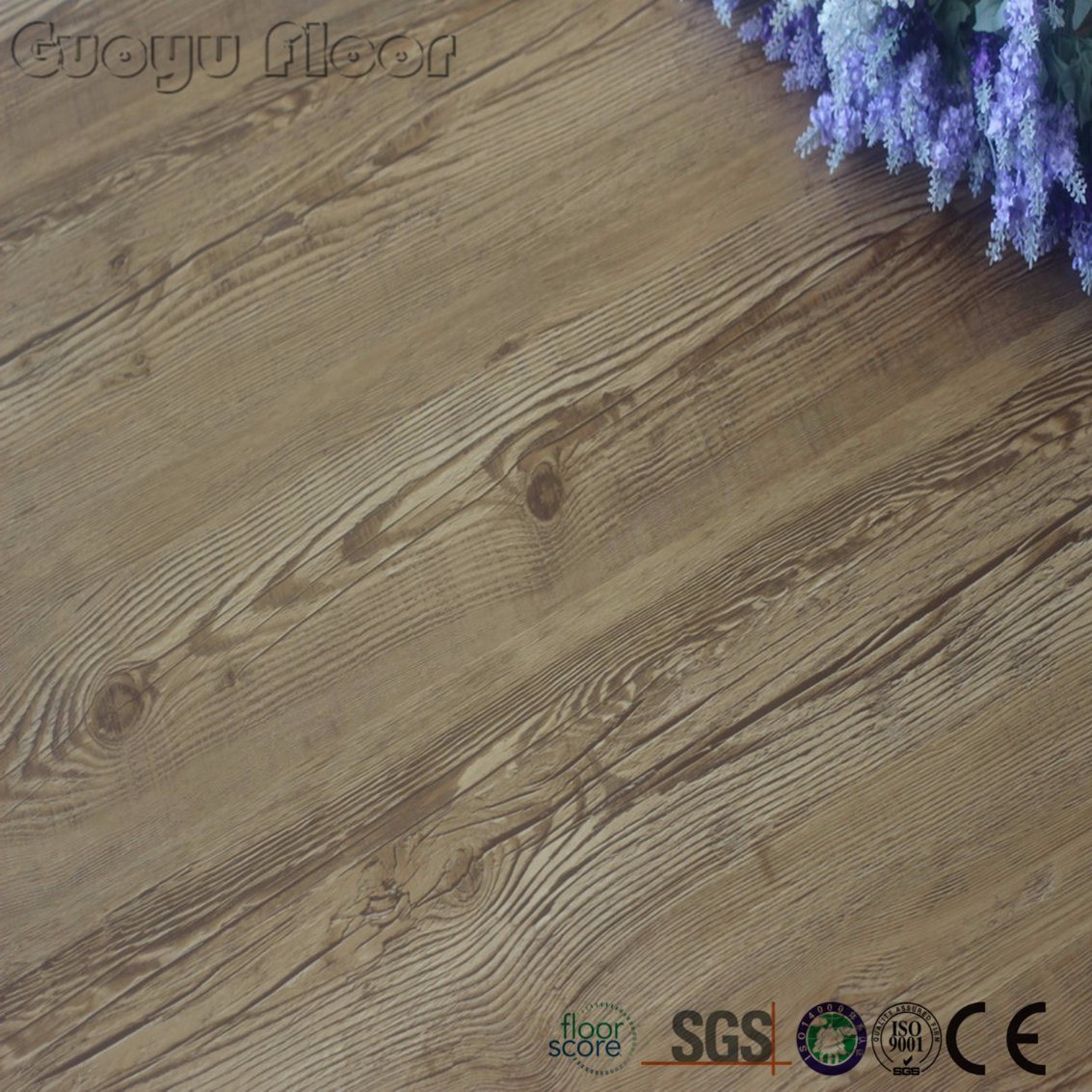 Commercial Wooden PVC Vinyl Flooring Dry Back Vinyl Floor