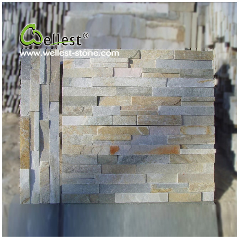 Hot Selling St-014f Wooden Yellow Wood Slate Stone Veneer Culture Stone