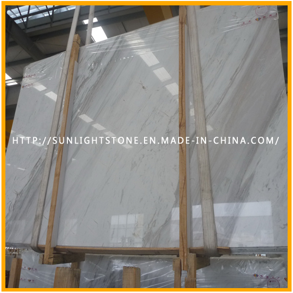 Greece Volakas White Marble for Floor Tiles, Slabs, Kitchen Countertops