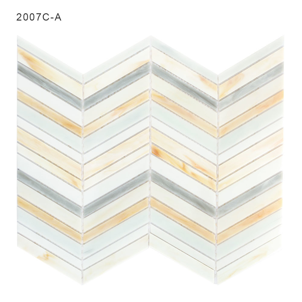 Popular Style Art Glass Mosaic Linear Tile