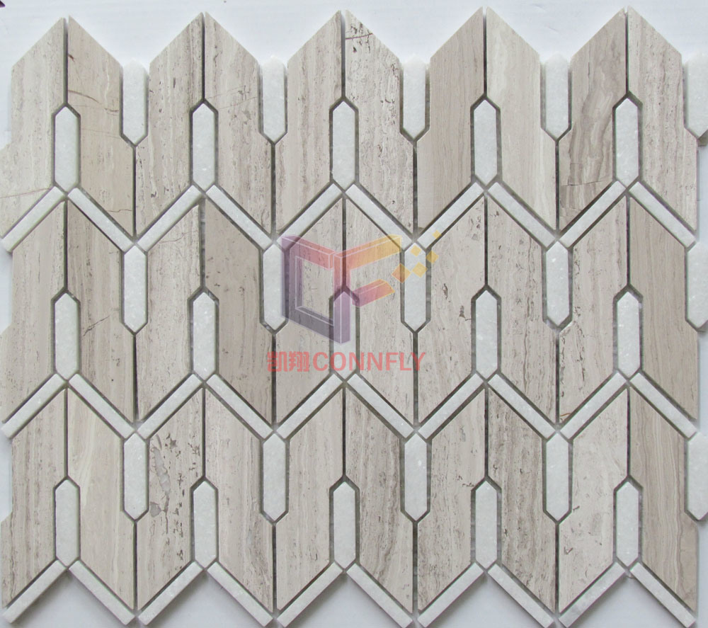 Special Shape Modern Design Stone Mosaic for Wall (CFS1178)