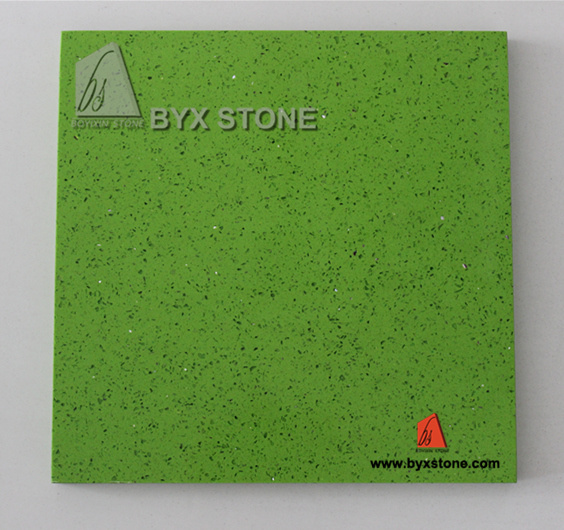 Green Crystal Artificial Stone Quartz / Tile / Slab / Countertop