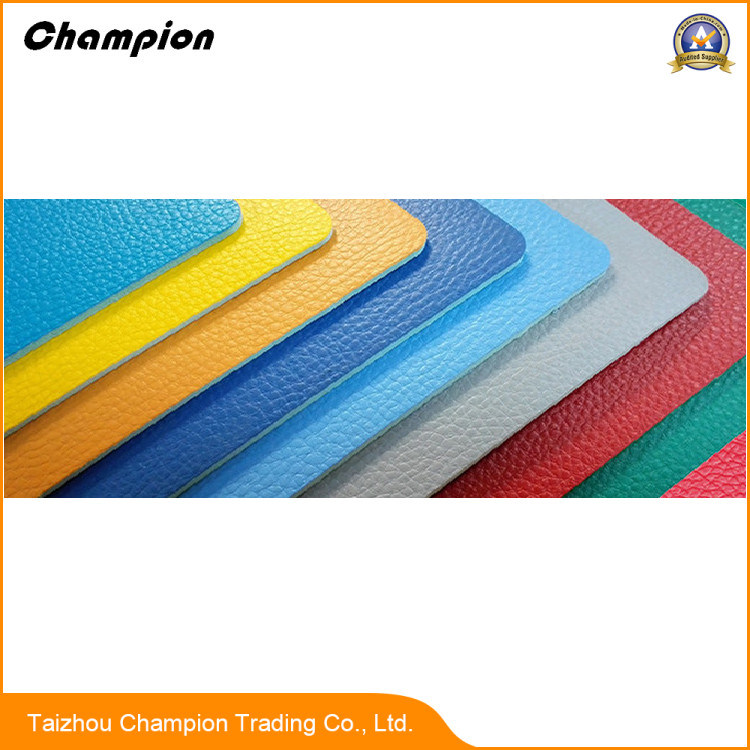 Lichee Pattern High PVC Sports Flooring; PVC/Plastic Flooring Plank Multi-Purpose Sports Interlocking Flooring