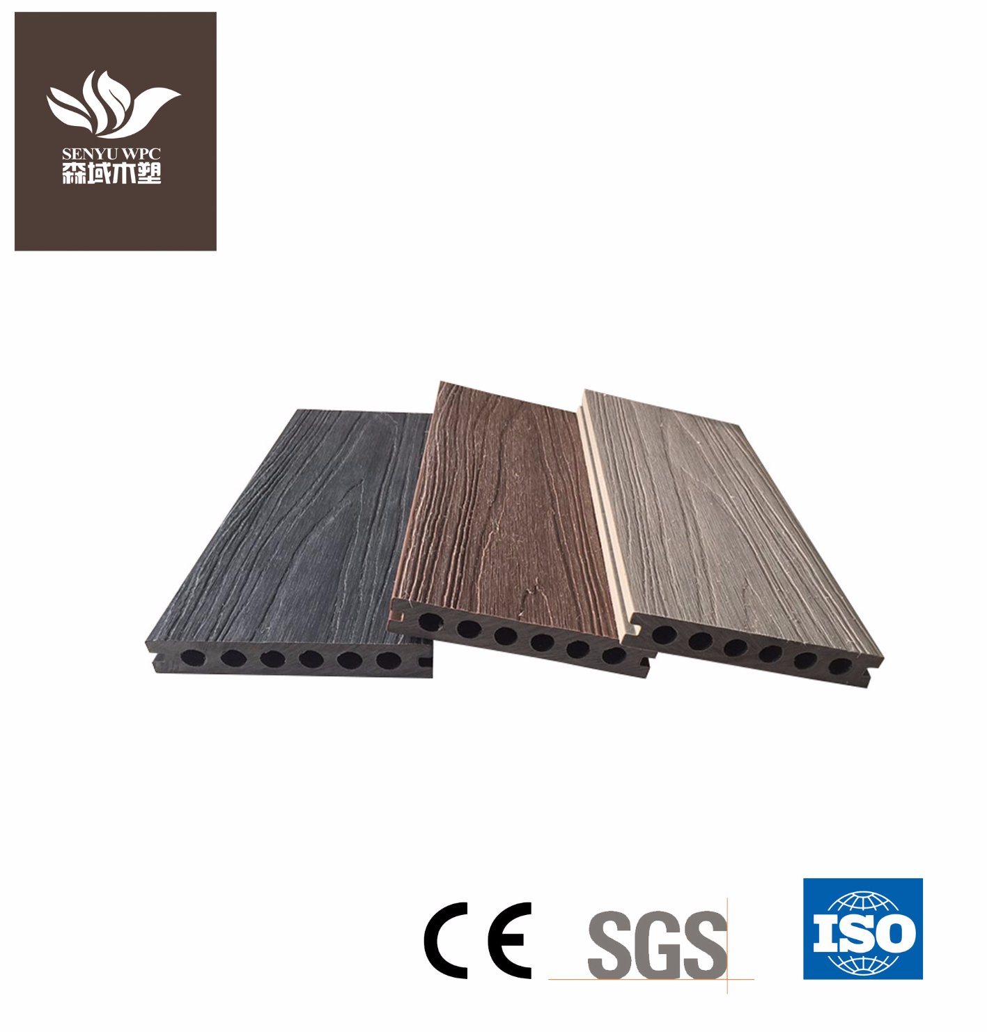 Customizable Co-Extrusion Outdoor WPC Material Plastic Wood Flooring Board