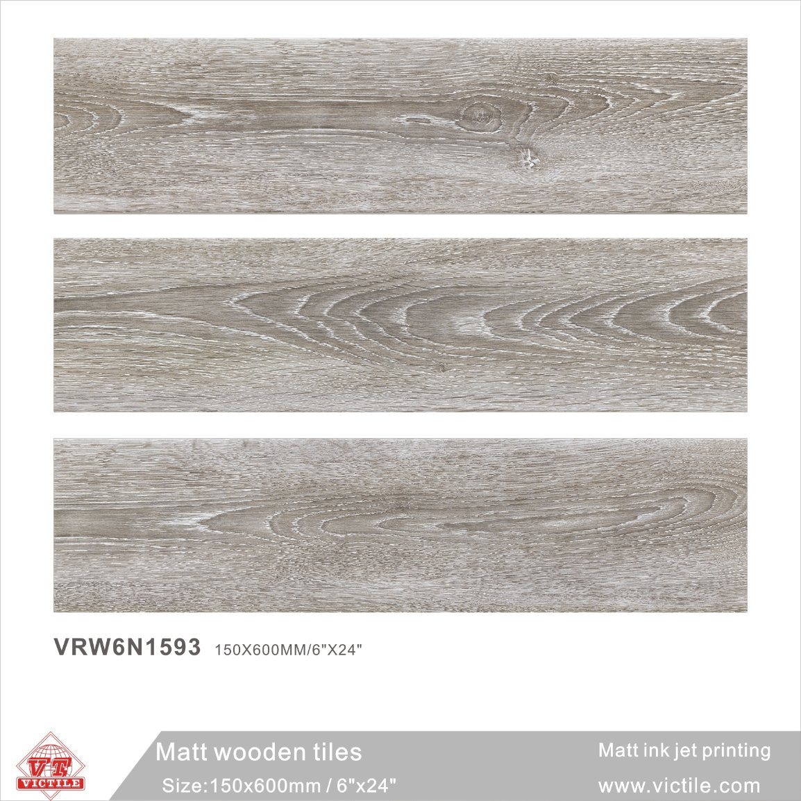 Foshan Building Material Wood Ceramic Floor Tile for Decoration (VRW6N1593, 150X600mm/6''x32'')