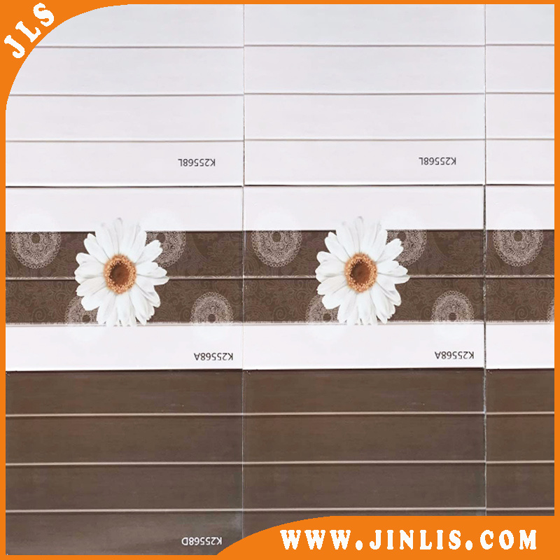 Building Material Brown Grey Sunflower Digital Printing Ceramic Wall Tile