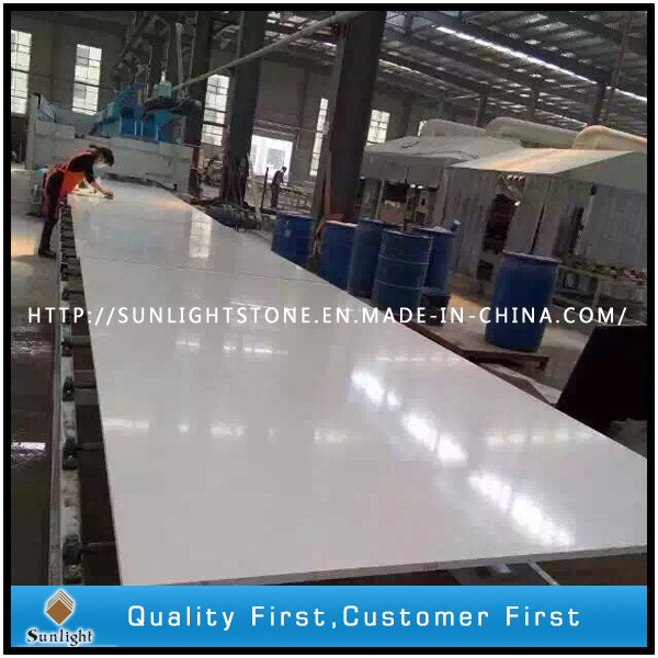 White Artificial Quartz Stone for Countertops/Worktops, Quartz Producer