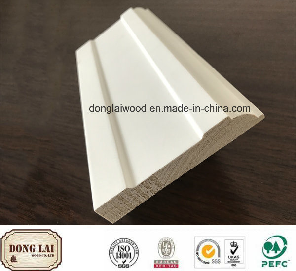 OEM Cheap White Primed Baseboard Wood Mouldings