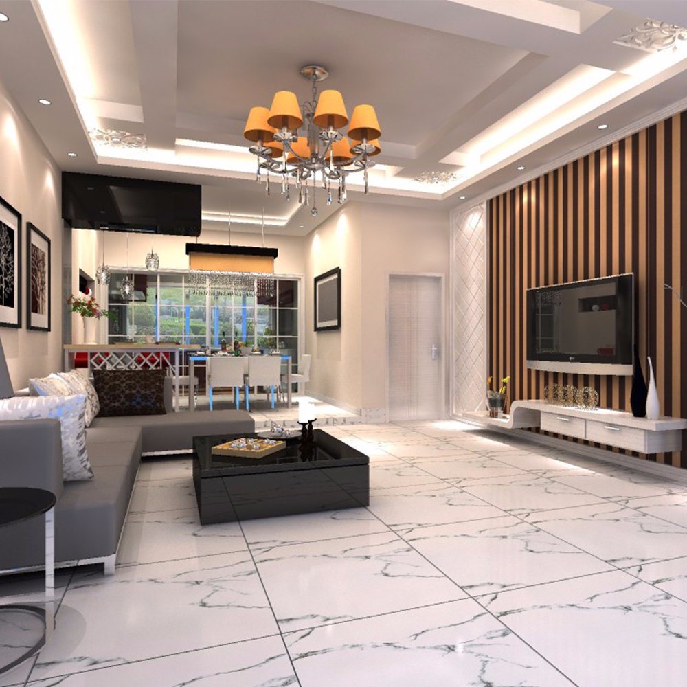 Foshan Competitive Price Floor Vitrified Porcelain Polished Crystal White Tile