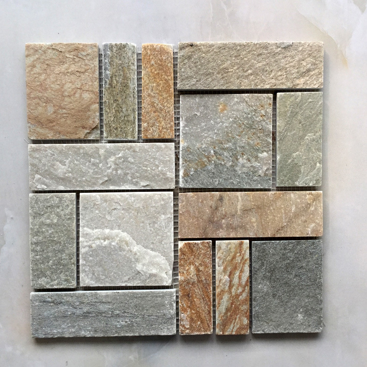 Flagstone Mat Mesh Stone Mosaic Tile (SMC-SMP115)