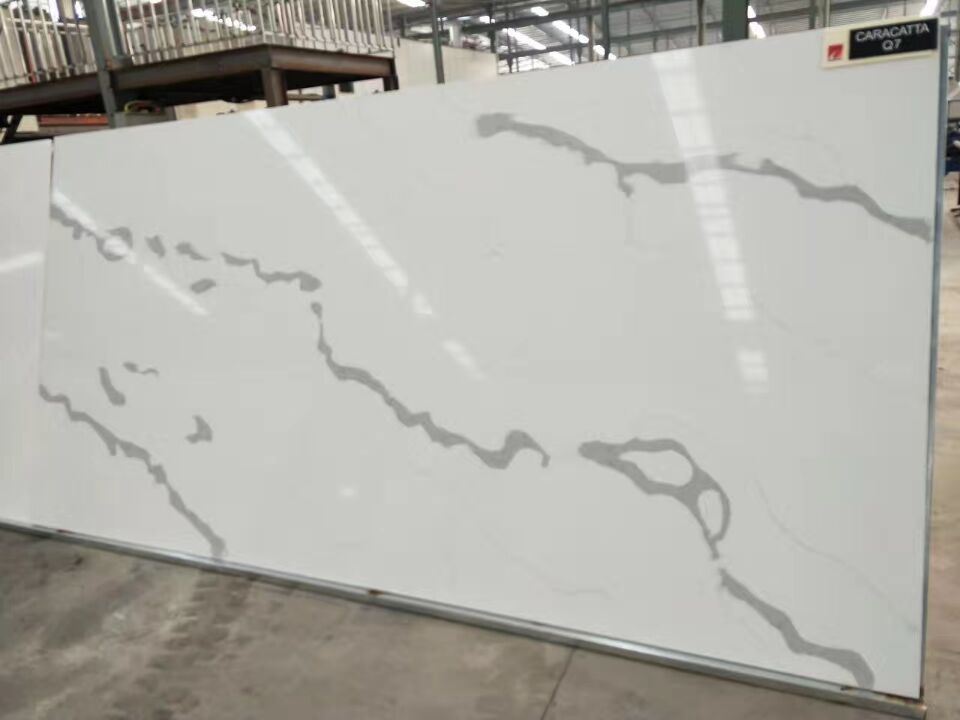 Textured Quartz Stone Slab Ot 0516 for Kitchen and Bathroom, Professional Quartz Slab Manufacturer Factory in Xiamen