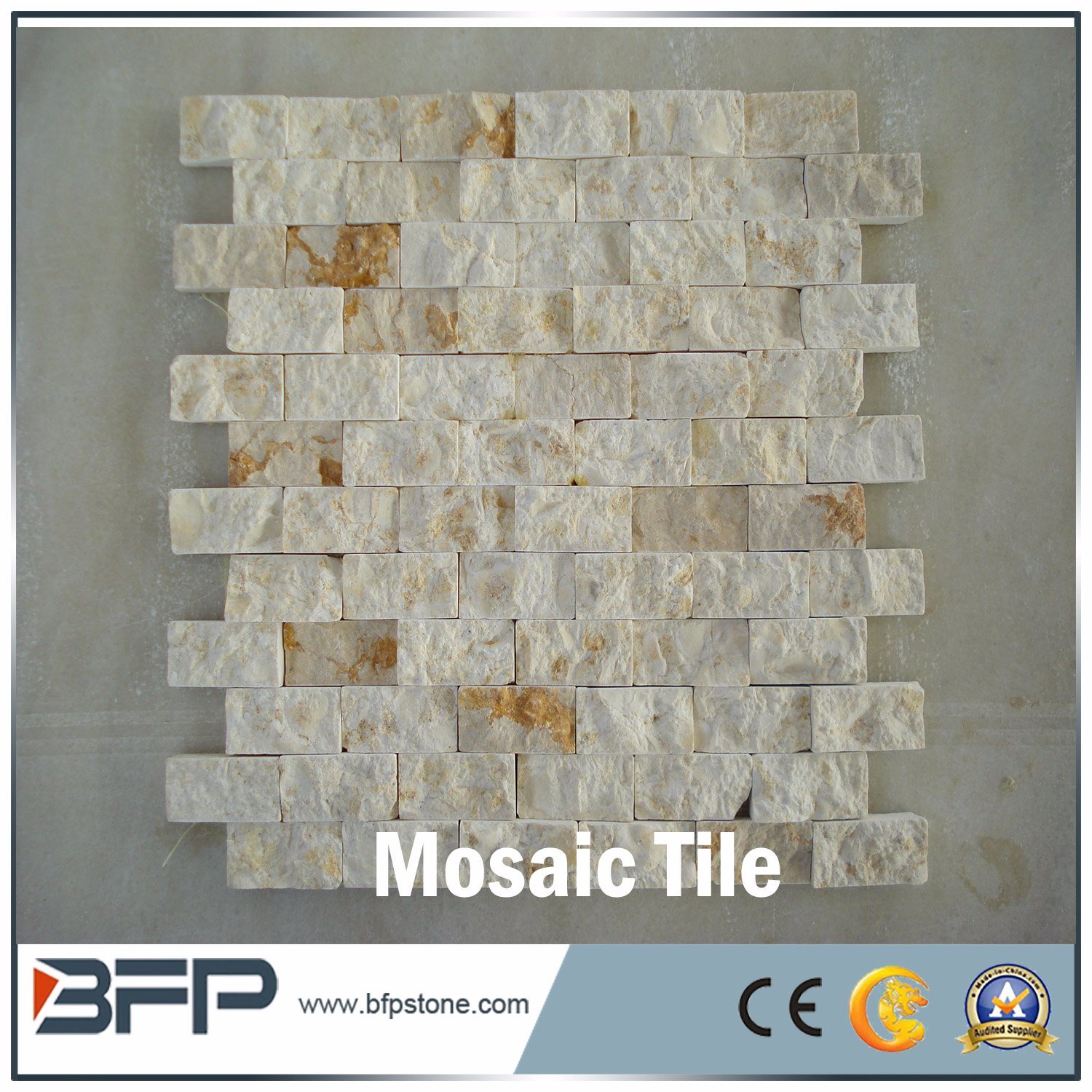 Travertine Mosaic Tile for Bathroom Tile and Exterior Wall Clading