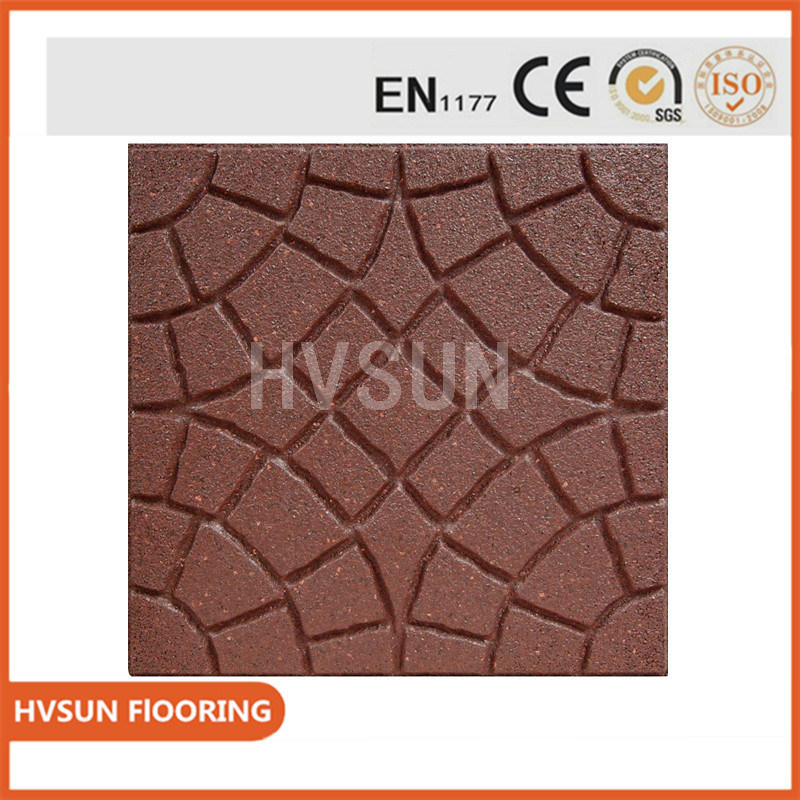 Gray Flooring Colored Rubber Granules Kindergarten Rubber Tile