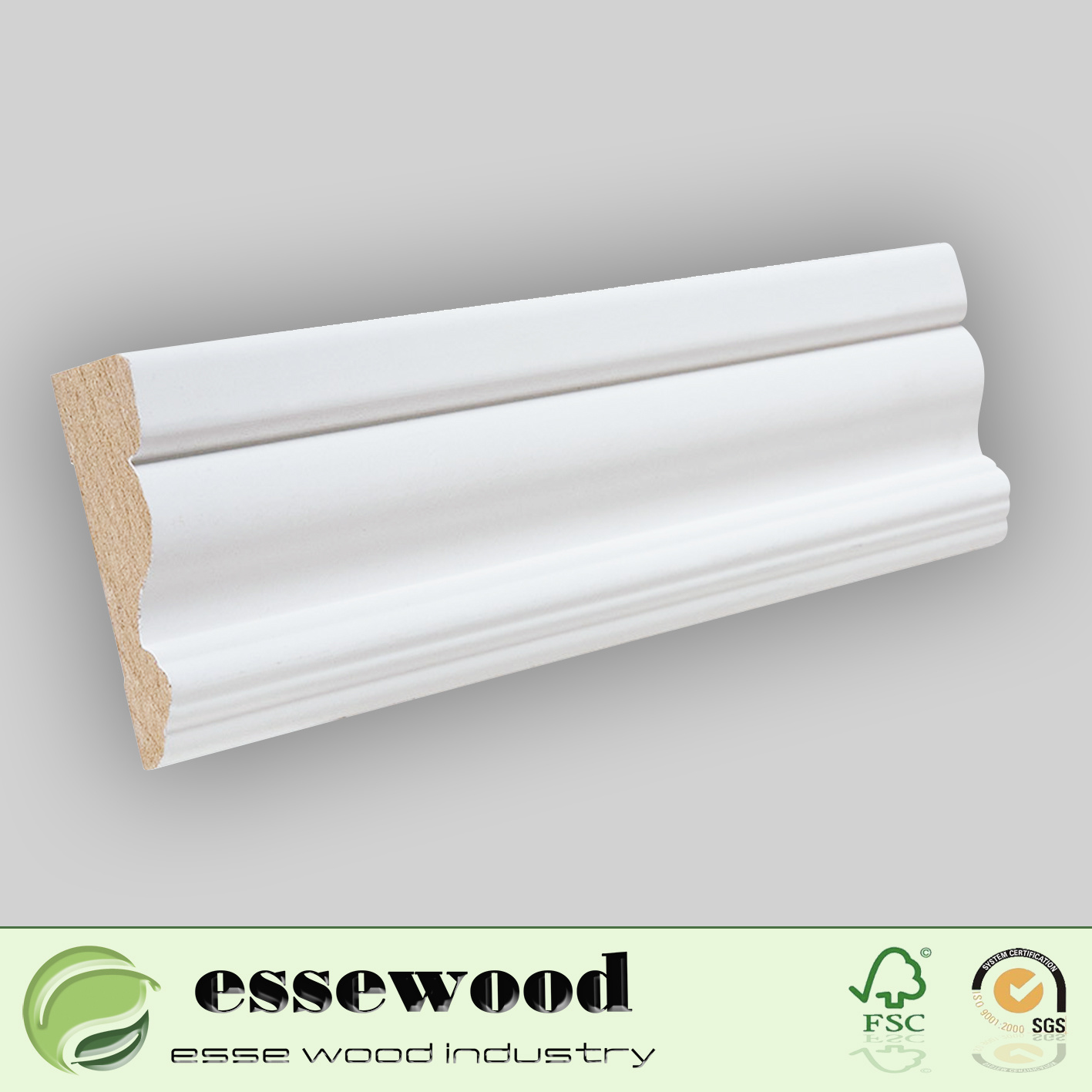 White Primed MDF Crown Moulding/Wall Skirting