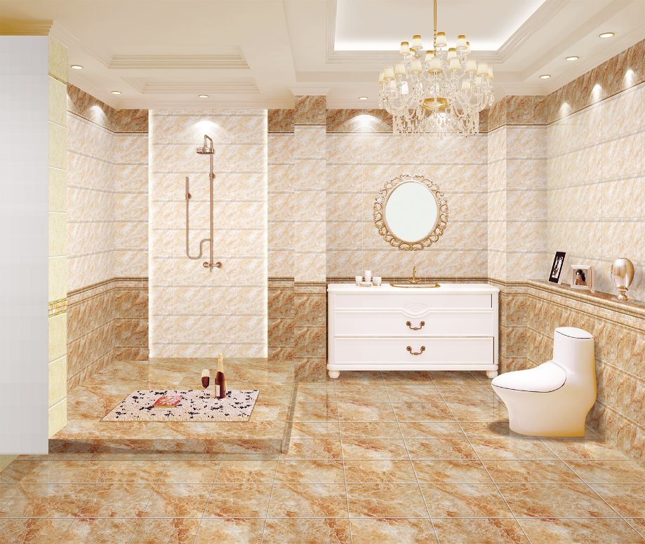 Foshan Factory Ceramic Floor Tile and Wall Tile for Bathroom (300X600 300X300)