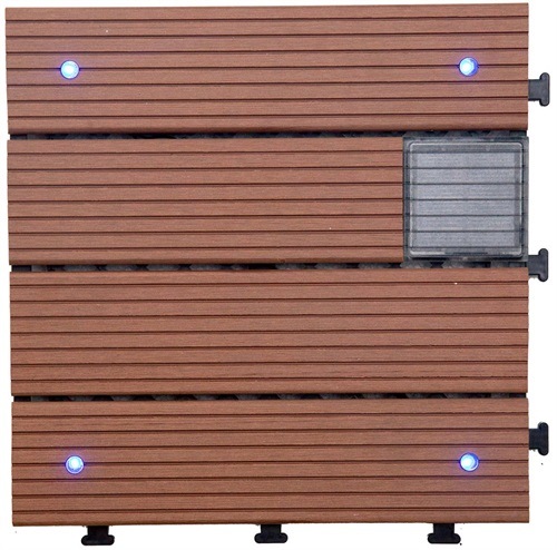 Interlocking Solar Light Flooring Tile/WPC Deck Tiles