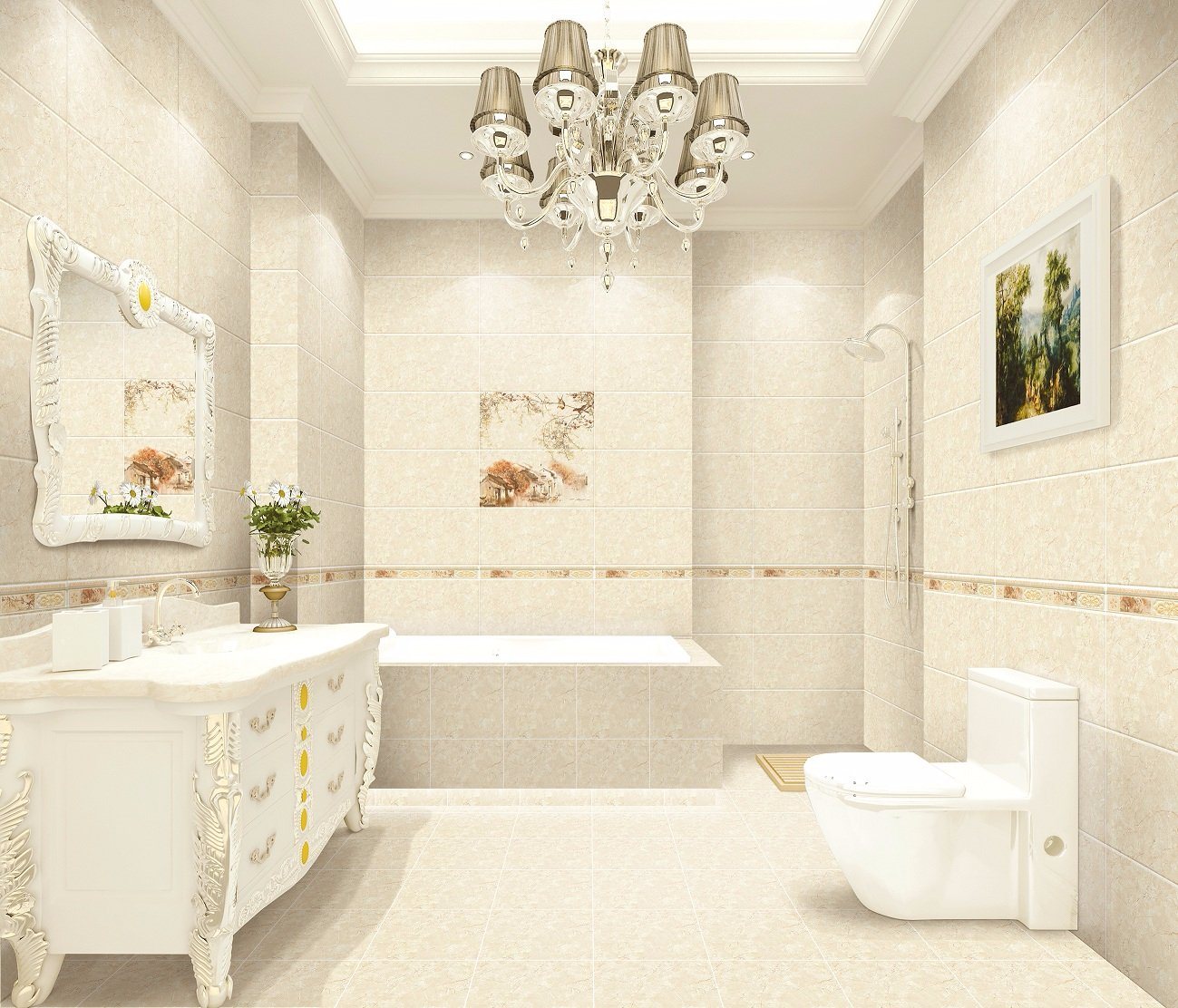 300X600mm Bathroom Wall and Floor Ceramic Tile