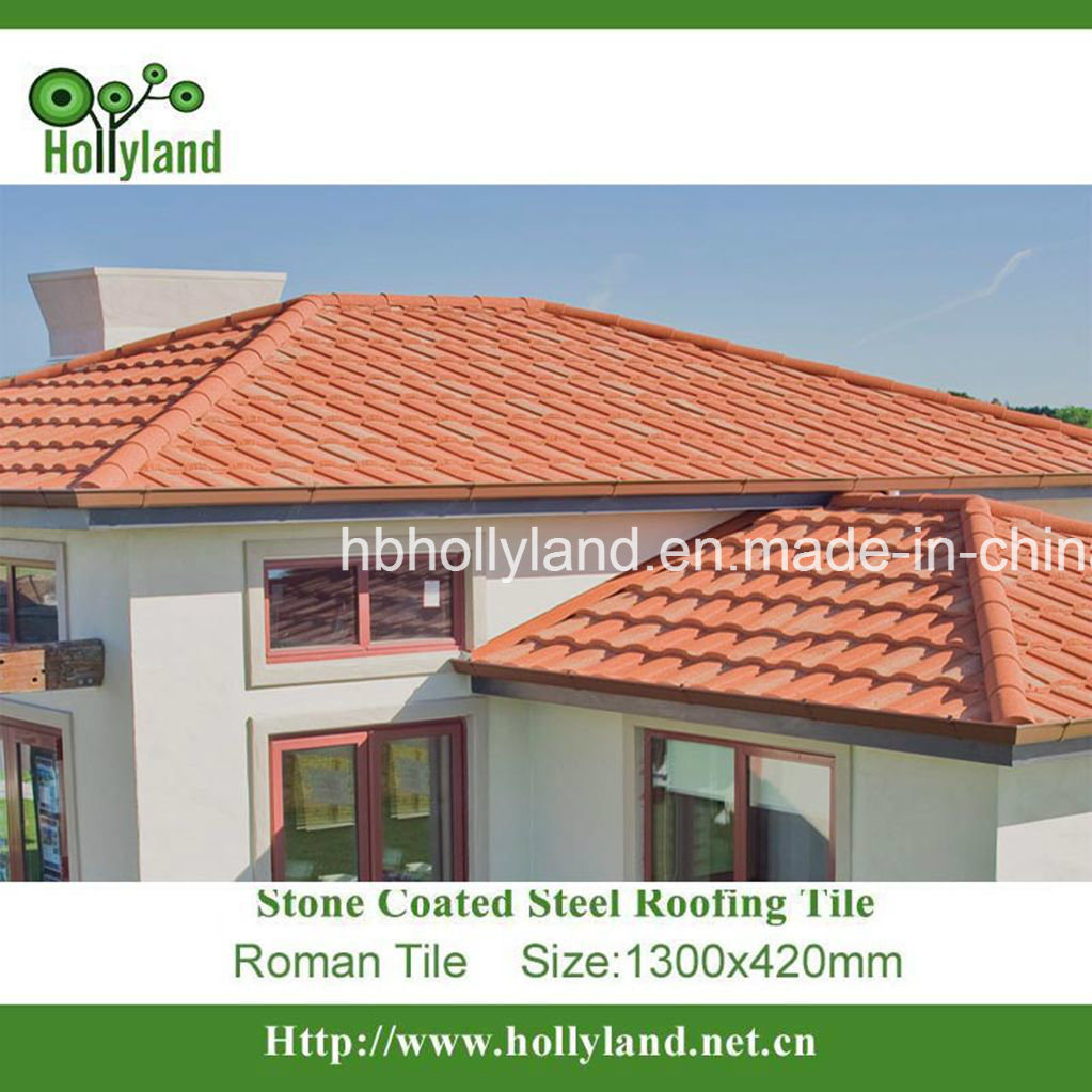 Stone Chips Coated Metal Roof Tile (Roman type)