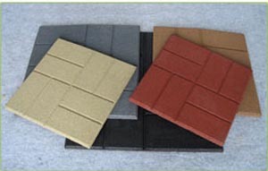 Beautiful Appearance Rubber Flooring, Brick Surface