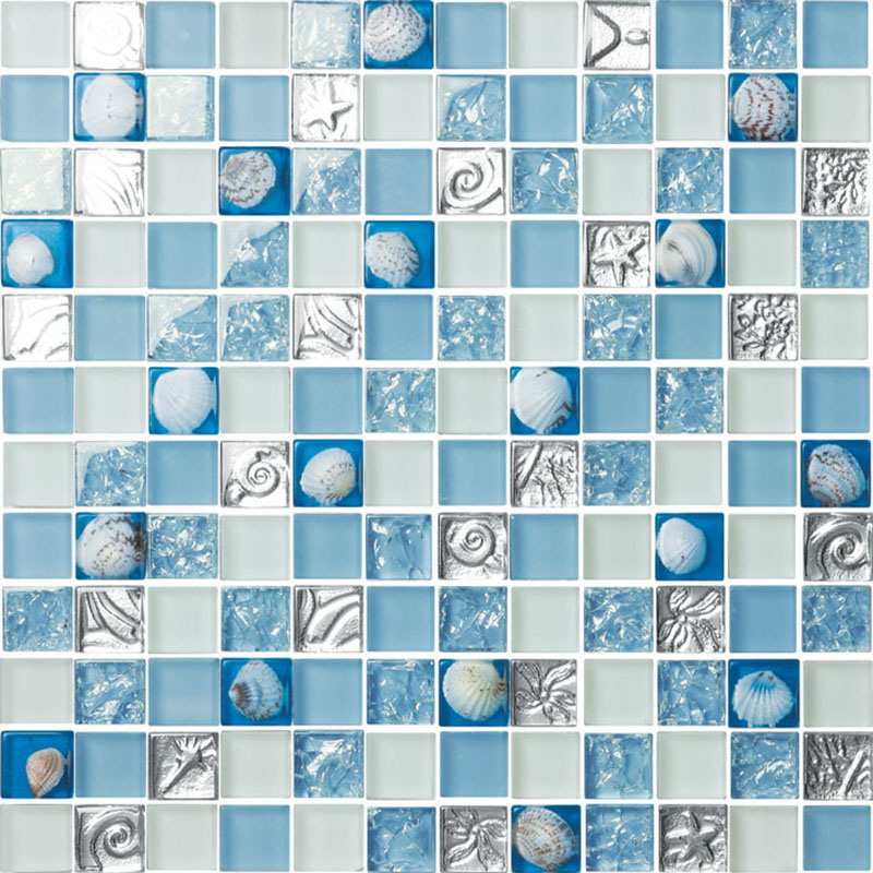 Foshan Factory Glass Mosaic Kitchen Floor Tiles