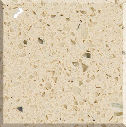 Chinese Beige Color Artificial Quartz Stone for Countertop