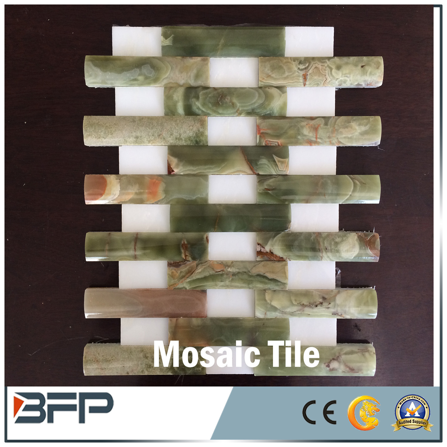 Natural Stone Marble Art Mosaic for Bathroom / Kitchen Floor Tile