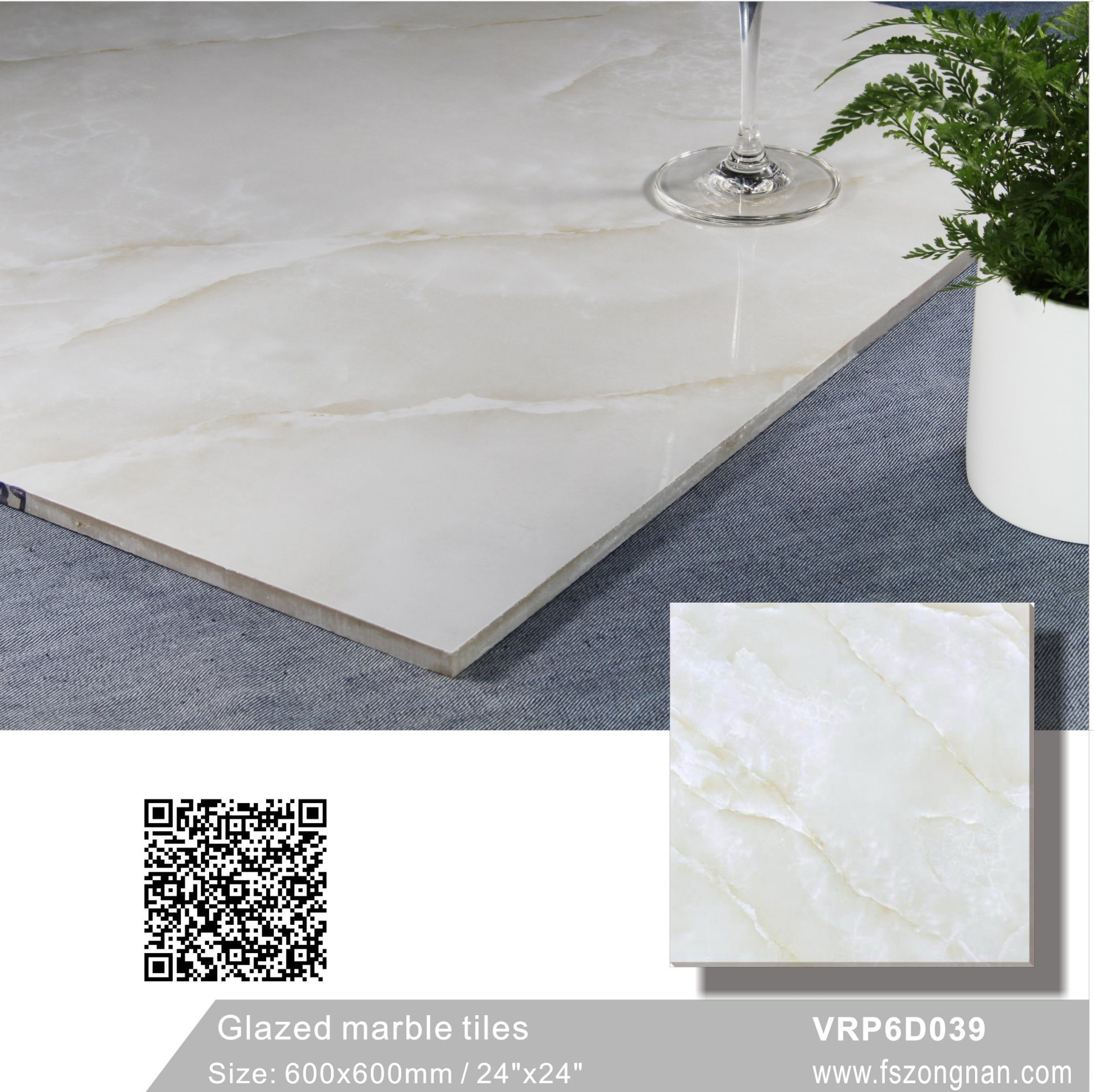 Building Material Glazed Marble Polished Porcelain Flooring Tile (600X600mm, VRP6D039)