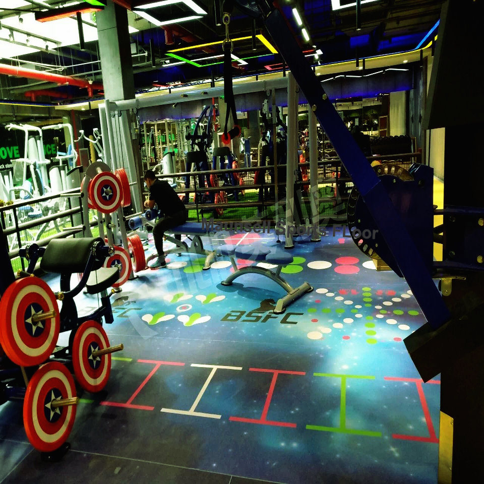 Hot Sale - 3D printing Picture Rubber and PVC Gym Flooring