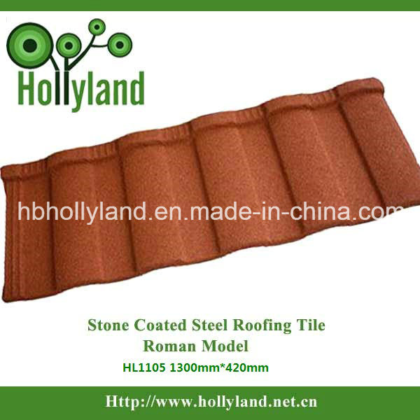 Colored Roofing Tile of Metal with Stone Coated (Roman Tile)