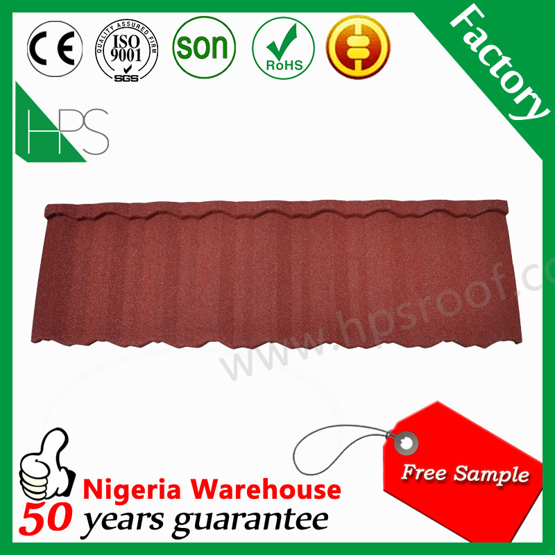 Waterproof Colorful Stone Coated Metal Roofing Tiles