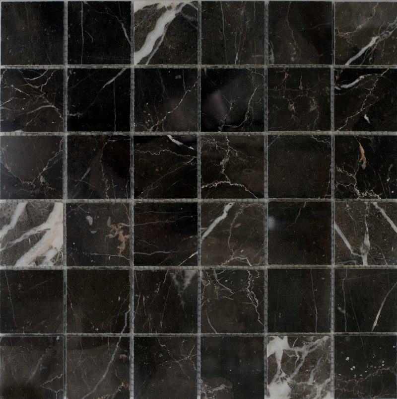 Hot Sale China Dark Emperador Polished Marble Mosaic Tile