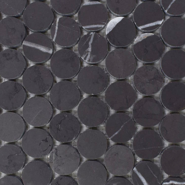 Good Price Round Pebble Bulgaria Grey Marble Mosaic Pattern Mosaic Tile