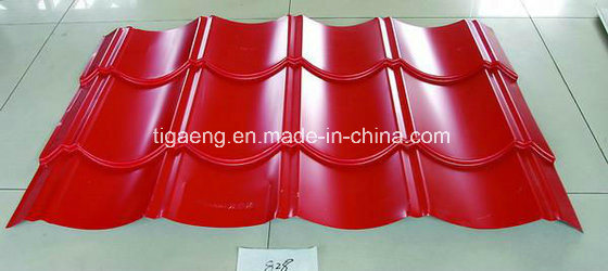 Color Antique Corrugated Metal Roofing Red Glazed PPGI Roof Tile