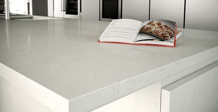 3cm or 1 1/4 Inch Thickness Prefabricated White Quartz Benchtop