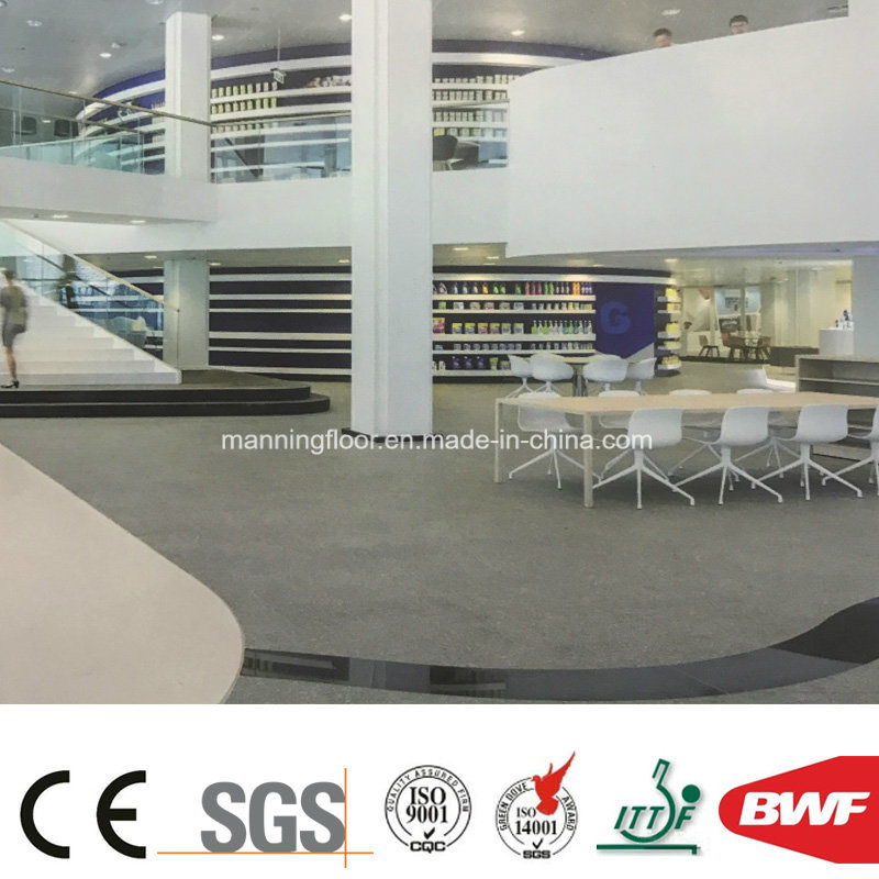 Anti-Bacteria Heavy Duty 1.6mm Heterogeneous Vinyl Floor for Shopping Mall