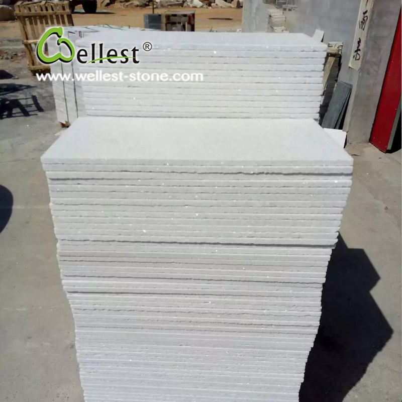 Flamed Super White Quartzite Paving Stone