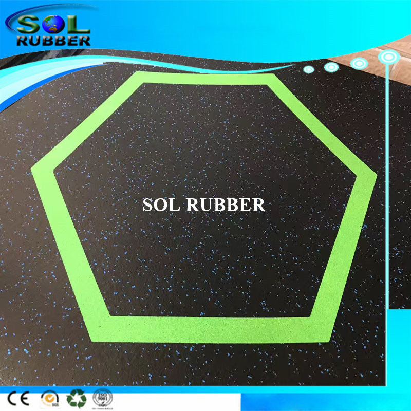 Heavy Duty Special Logo Gym Floor Rubber Tile  