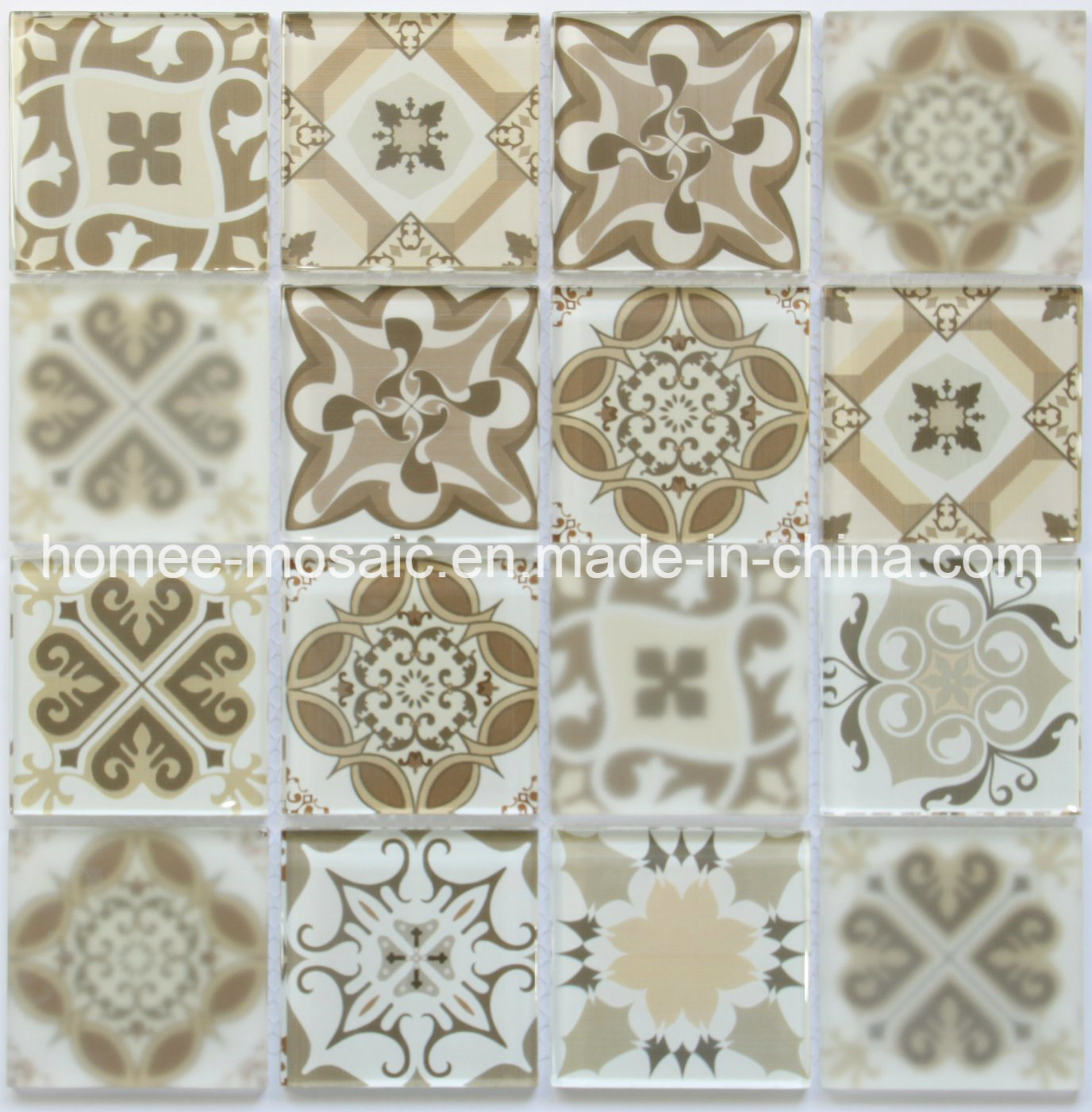 Hot Sales Square Bathroom Tile Glass Mosaic