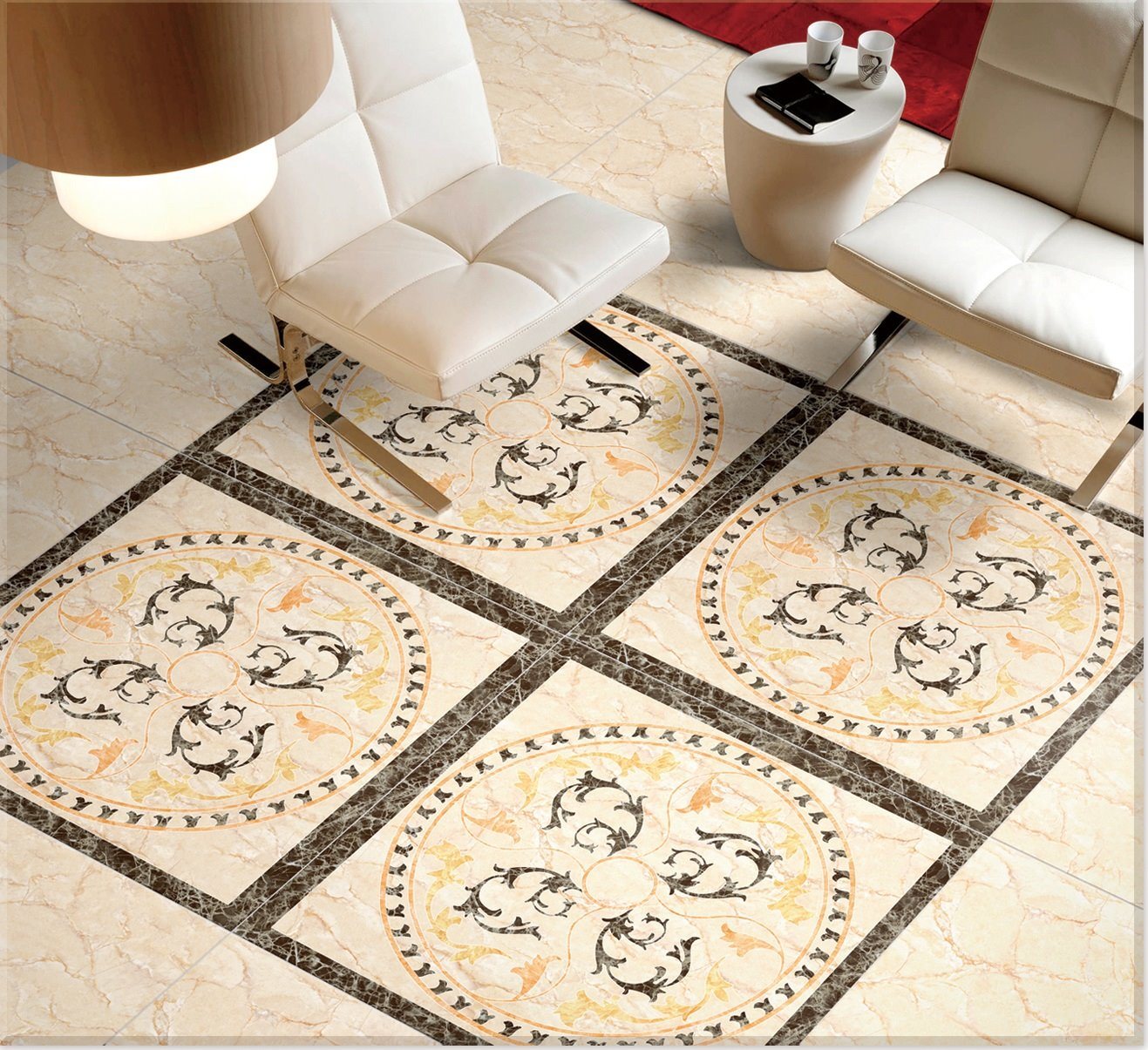 Decorative Glazed Glossy Porcelain Floor Tile for Living Room (SD10700)