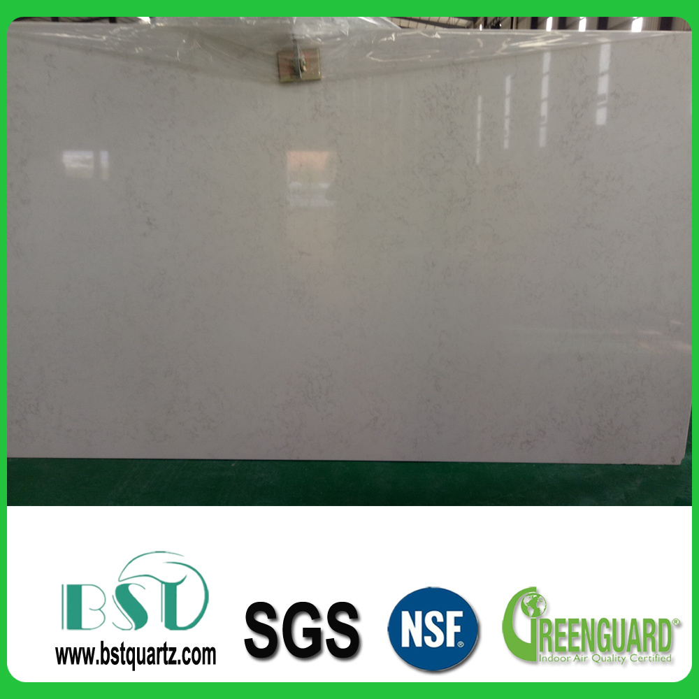 White Veined Engineered Quartz Stone Slab for Sale